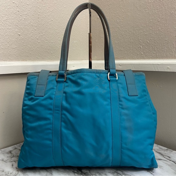 Prada Tessuto Blue Nylon Purse Tote Bag Authentic BR2506 - Picture 6 of 16
